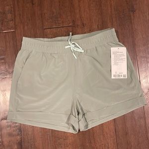 Lululemon Spring Break Away shorts, size 10, moss green